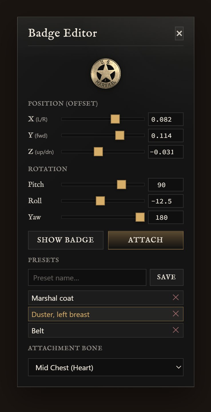 The Poggy Badges editor